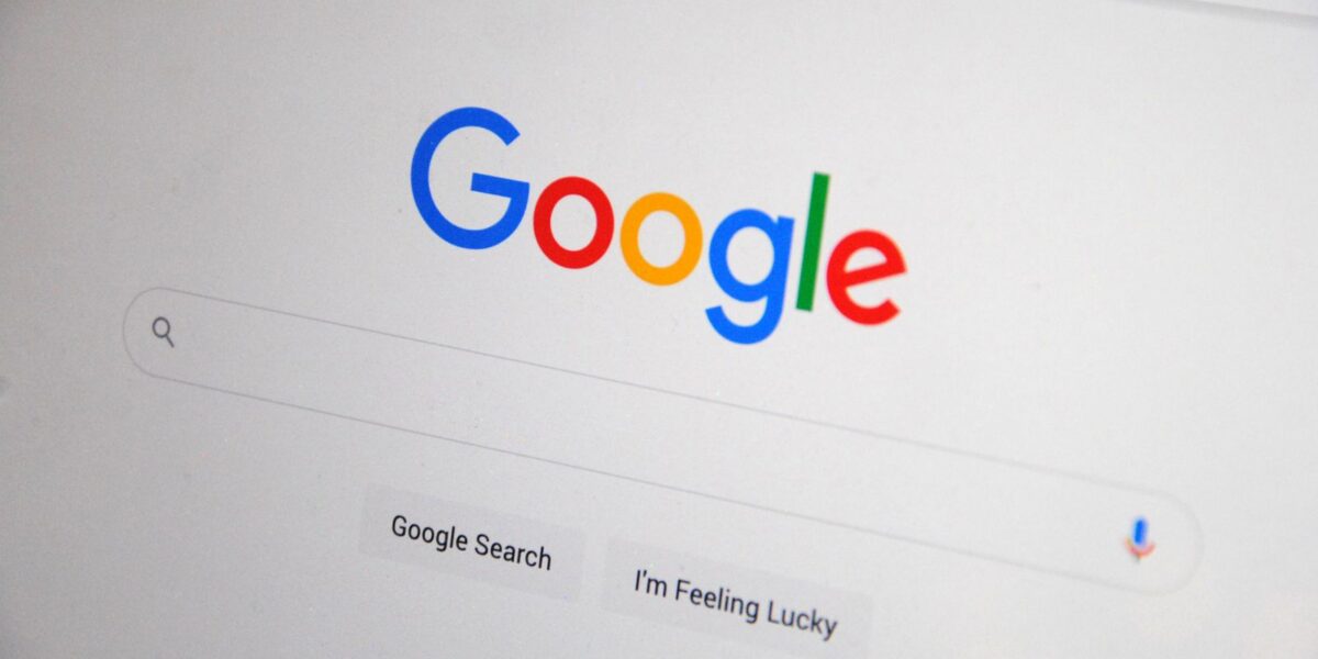 Google search page on screen representing keyword research for Chennai businesses