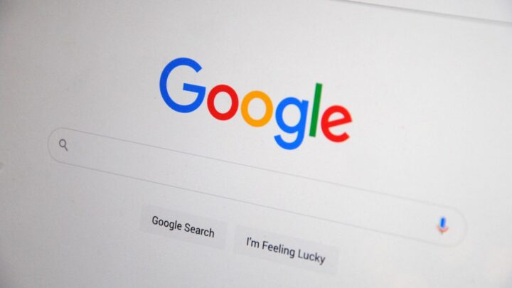 Google search page on screen representing keyword research for Chennai businesses